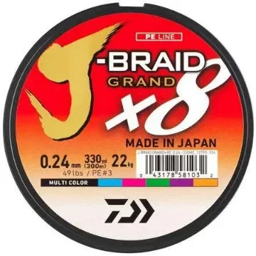 Daiwa - J-Braid Grand X8 500m D35 Multicolour Braid product image