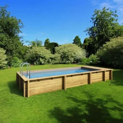 PROSWELL - Wooden Rectangular Pool with Filtration - Pool'n Box 500x200x133cm product image