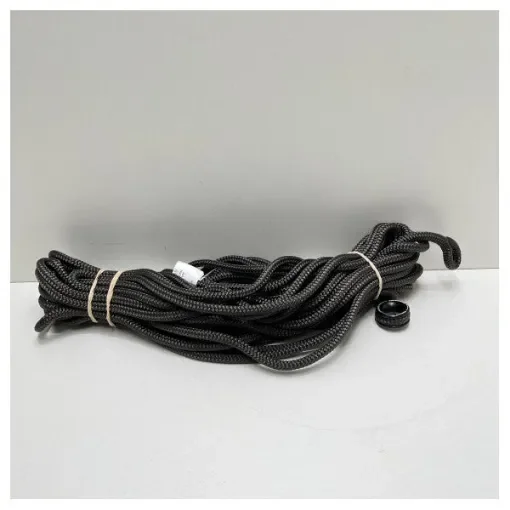 Lancelin Black-Grey Marine Rope 1551A3346Y - Durable, Saltwater Resistant Nautical Rope with Aluminum Ring product image