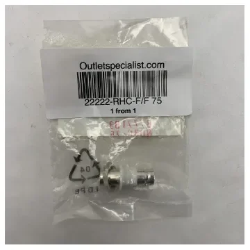 <p>Amphenol RF 75 Ohm Female to Female Connector Adapter for Maritime Coaxial Cable Connections - F/F 75</p> product image