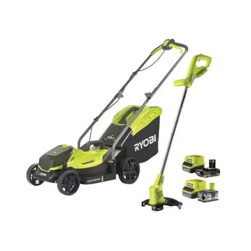 Ryobi - 18V One+ Push Mower with Batteries & Trimmer - 5133004451-5133005090 product image