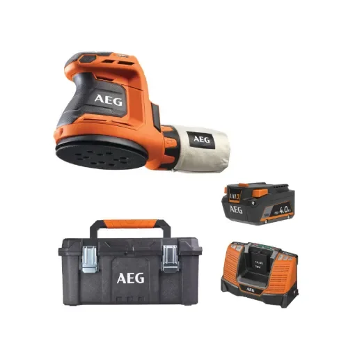 AEG - 18V 125mm Random Orbital Sander with Battery & Charger - 4935451086-4935478636-4932464542-4932471879 product image