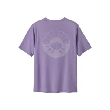 PATAGONIA - Men's Cap Cool Daily Graphic T-Shirt - Waters Forgotten Island: Concrete Purple X-dye product image
