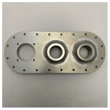 Durable Marine Black Water Tank Through-Plate with Dual 1-1/4 Inch Fittings and Corrosion-Resistant Metal product image