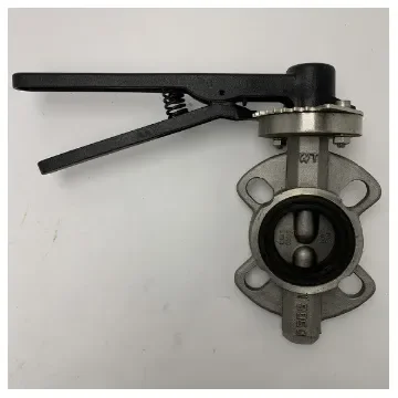Stainless Steel 316 Wafer Butterfly Valve DN50 with Lever Handle for Marine Applications product image