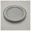 Riva Ceramic 21cm Flat Round Plate for Marine Use - Durable Porcelain Dinnerware with Blue Trim and Riva Logo product image
