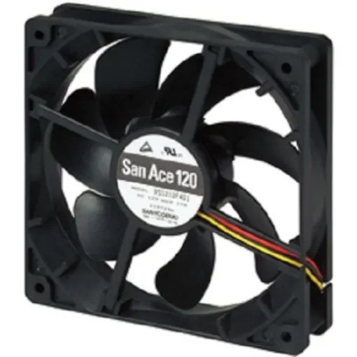 Sanyo Denki Axial Fan, 12 V dc, dc Operation, 2.45m³/min, 4.68W, 60mA Max, 120 x 120 x 25mm - 9S1212P4H11 product image