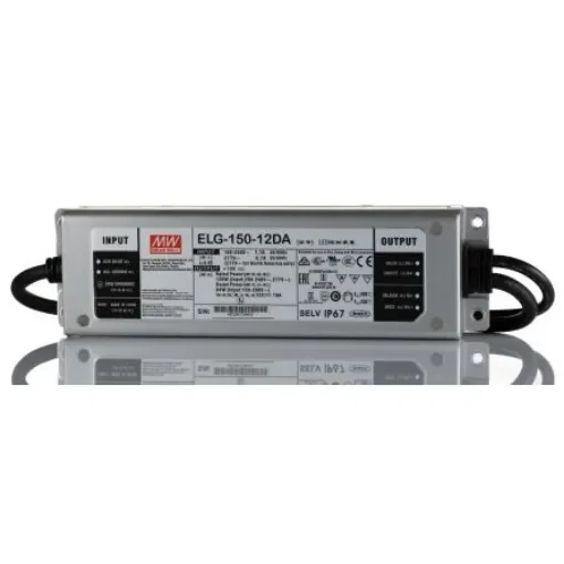MEAN WELL LED Driver, 12V Output, 120W Output, 10A Output, Constant Current / Constant Voltage Dimmable - ELG-150-12DA product image