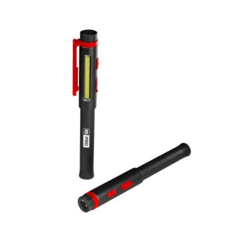 RS PRO LED Pen Torch Black, Red - Rechargeable 300 lm, 171 mm - 143260 product image