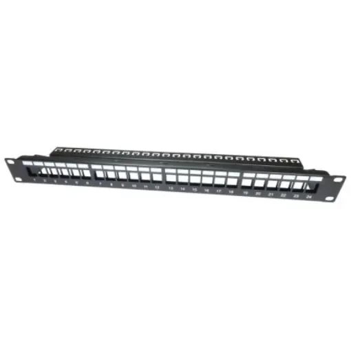 RS PRO 24 Port RJ Patch Panel STP Black - 143831 product image