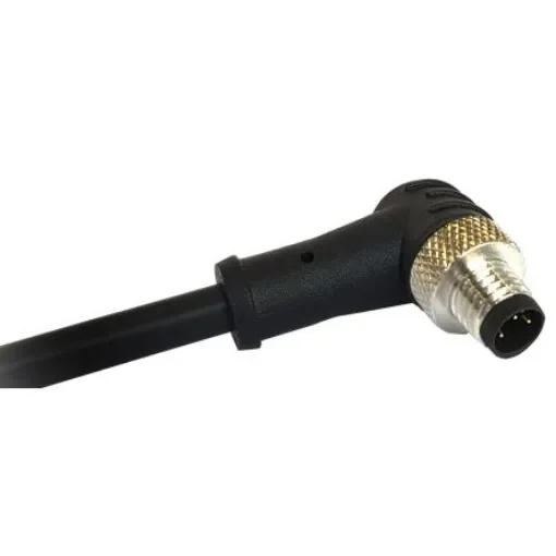 Bulgin Right Angle Male 4 way M8 to Unterminated Sensor Actuator Cable, 1m - PXPTPU08RAM04ACL010PUR product image