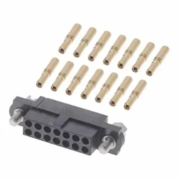 HARWIN M80 Connector Kit Containing 14 Barrel Crimp Contacts Loose, Crimp Shell, Housing with Hexagonal Slotted - M80-4611405 product image