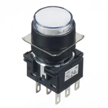 Idec White Round Push Button Switch - LB1L-A1T64PW product image