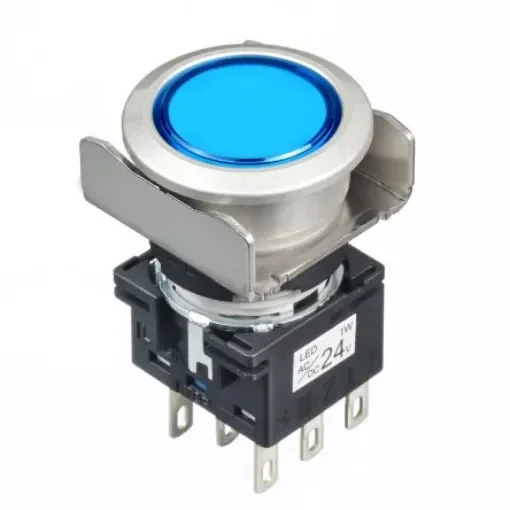 Idec Blue Round Push Button Switch - LB6ML-M1T64S product image