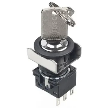 Idec Black Round Push Button Switch - LB6K-2ST5A product image