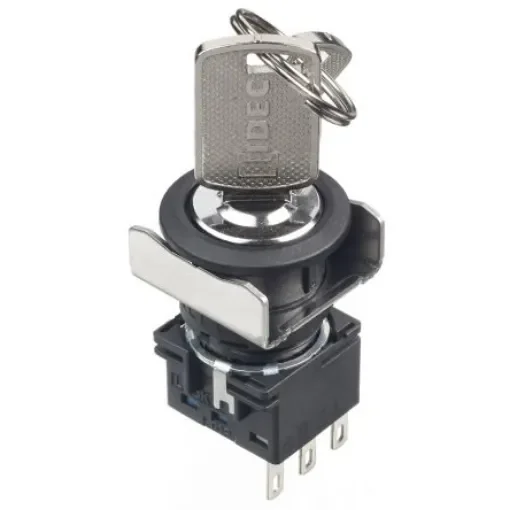 Idec Black Round Push Button Switch - LB6K-2ST5A product image
