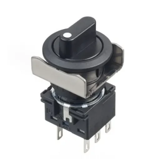 Idec Black Round Push Button Switch - LB6S-3T6 product image