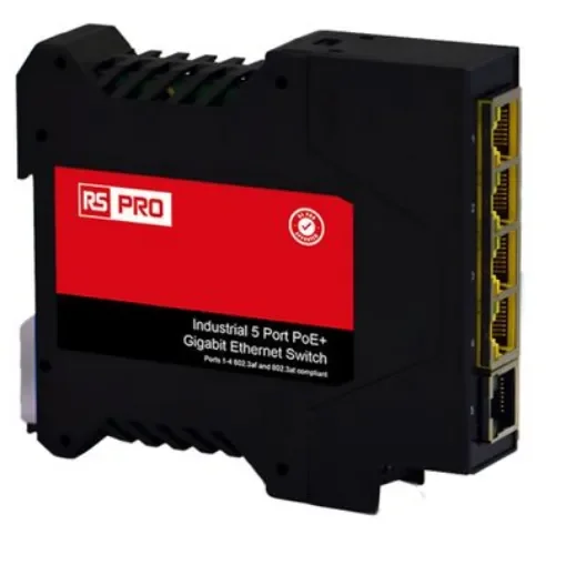 RS PRO RS-535, Unmanaged 5 Port Ethernet Switch With PoE - 180403 product image
