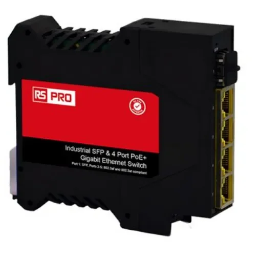 RS PRO RS-595, Unmanaged 5 Port Ethernet Switch With PoE - 180405 product image