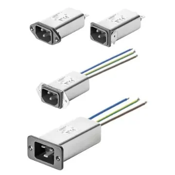 Schaffner 20A, 250 V ac Male Front Mount IEC Inlet Filter 2 Pole FN9255-20-06, Faston product image