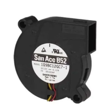 Sanyo Denki San Ace B52 9BC Series Blower, 12 V dc, 4.4cfm, DC Operation, 52x15mm - 109BC12GC7-1 product image