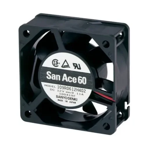 Sanyo Denki San Ace 109R Series Axial Fan, 48 V dc, DC Operation, 63m³/h, 5.76W, 120mA Max, 60 x 60 x 25mm - 109R0648J401 product image