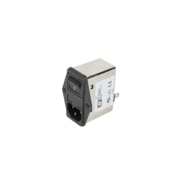 XP Power 10A, 264 V ac Male Screw IEC Inlet Filter 2 Pole FFSAS10BFR, Faston 1 Fuse product image