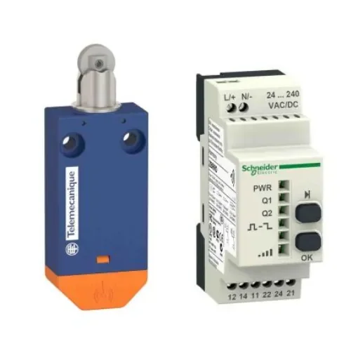Telemecanique Sensors Roller Plunger Limit Switch, 1NC/1NO, IP20, SPDT, Plastic Housing, 3A Max - XCMWD02 product image