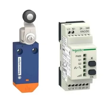 Telemecanique Sensors Roller Lever Limit Switch, 1NC/1NO, IP20, SPDT, Plastic Housing, 240V ac Max, 3A Max - XCMWD15 product image