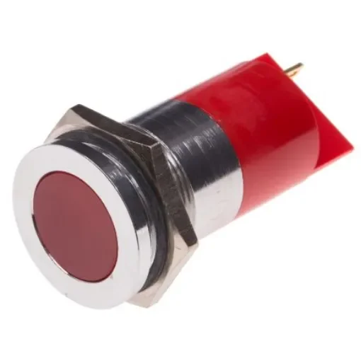 RS PRO Red Panel Mount Indicator, 12V, 22mm Mounting Hole Size, Solder Tab Termination - 204849 product image