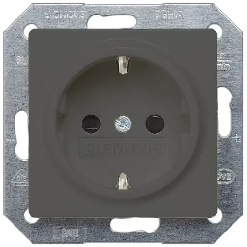 Siemens 1 Gang Plug Socket, 16A, Indoor Use - 5UB1924 product image