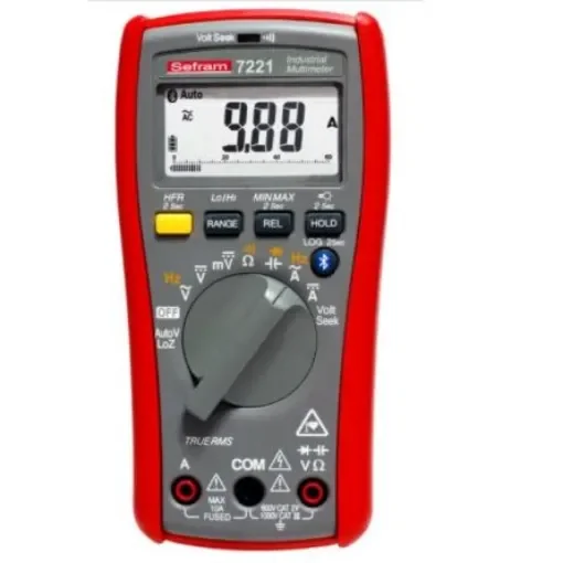 Sefram 7221 Handheld Digital Multimeter, True RMS, 10A dc Max, 1000V ac Max - SEFRAM7221 product image