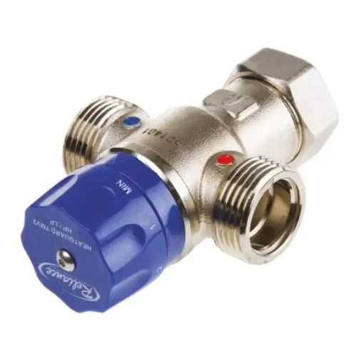 Reliance Bronze Thermostatic Washroom Valve, 15mm Compression - HEAT219125 product image