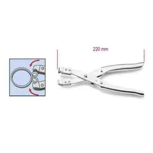 BETA Hose Clamp Pliers, 220 mm Overall, Straight Tip - 1472 product image