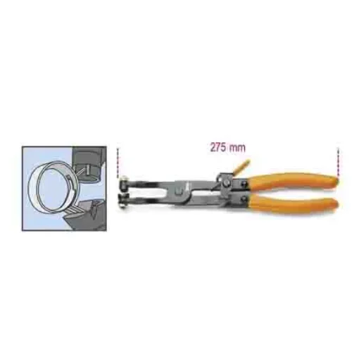 BETA Hose Clamp Pliers, 275 mm Overall, Straight Tip - 1472AU product image