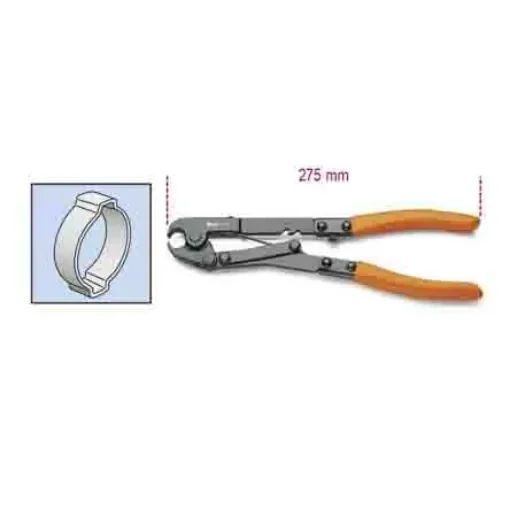 BETA Hose Clamp Pliers, 275 mm Overall, Straight Tip - 1473 275 product image