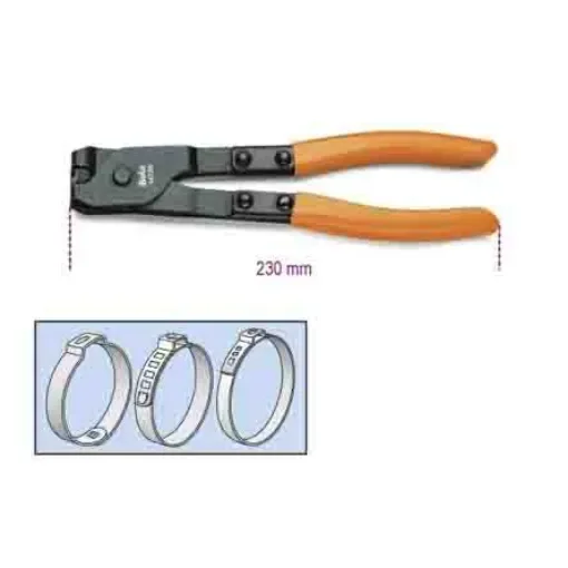 BETA Hose Clamp Pliers, 230 mm Overall, Straight Tip - 1473A product image