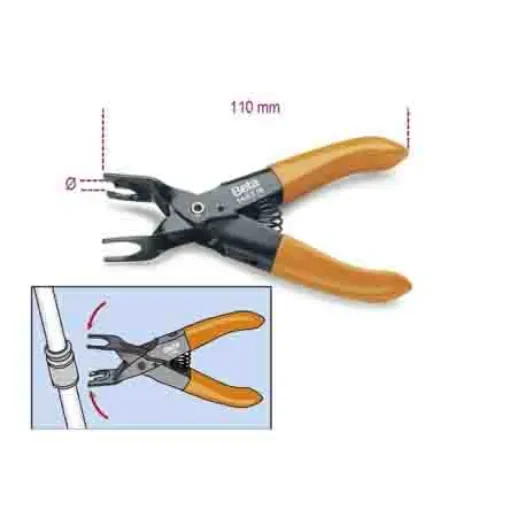 BETA Coupling Pliers, 110 mm Overall, Straight Tip - 1482/10 product image