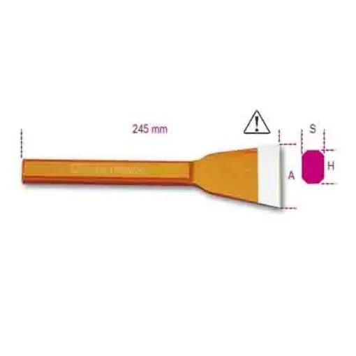 BETA Chrome Vanadium Masonry Chisel, 70 mm Blade Width - 1702N 70 product image