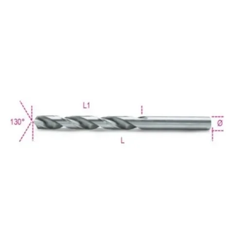 BETA 412 Series HSS Twist Drill Bit for Metal, 12.25mm Diameter, 151 mm Overall - 412 12,25 product image