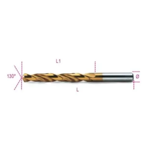 BETA 414 Series HSS-TiN Twist Drill Bit for Metal, 13mm Diameter, 151 mm Overall - 414 13,00 product image