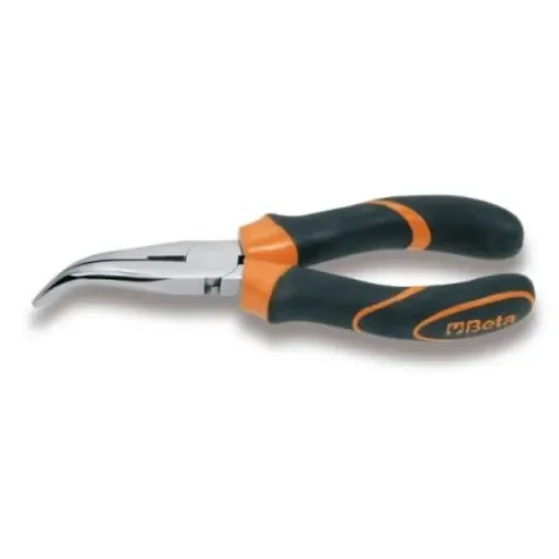 BETA Long Nose Pliers, 200 mm Overall, Bent Tip, 76mm Jaw - 1168BM 200 product image