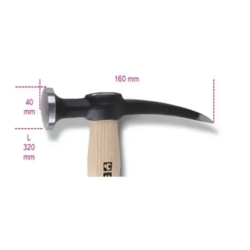 BETA Steel Claw Hammer with Wood Handle, 450g - 1345 product image