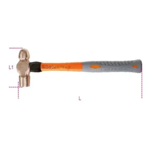 BETA Beryllium Copper Ball-Pein Hammer with Fibreglass Handle, 340g - 1377BA 340PL product image