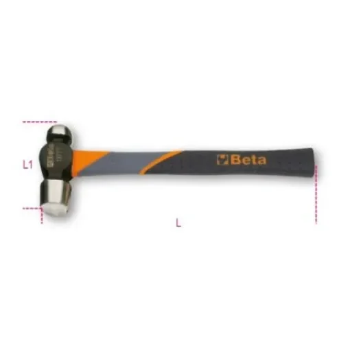 BETA Steel Ball-Pein Hammer with Fibreglass Handle, 570g - 1377T 570 product image