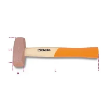 BETA Copper Copper Head Hammer with Wood Handle, 400g - 1385 400 product image
