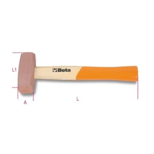 BETA Copper Copper Head Hammer with Wood Handle, 600g - 1385 600 product image