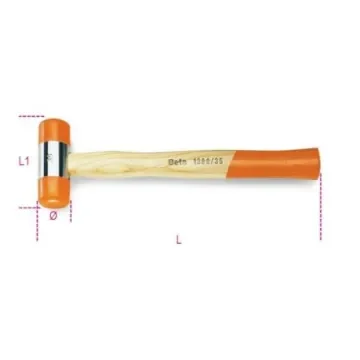 BETA Plastic Soft Face Hammer with Wood Handle, 1.5kg - 1390 60 product image