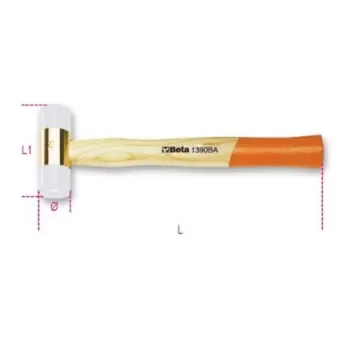 BETA Beryllium Copper Soft Face Hammer with Wood Handle, 1kg - 1390BA product image