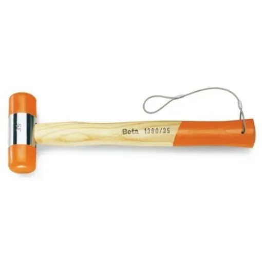 BETA Plastic Soft Face Hammer with Wood Handle, 698g - 1390HS 45 product image